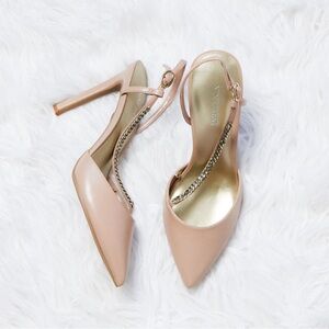 NINE WEST WOMENS FENOR3 PUMP - Beige , 8 1/2